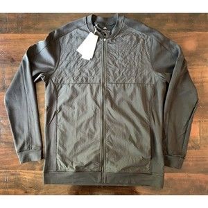 Adidas Golf Men's Large Black Go-To Quilt Full Zip Crew Neck Jacket